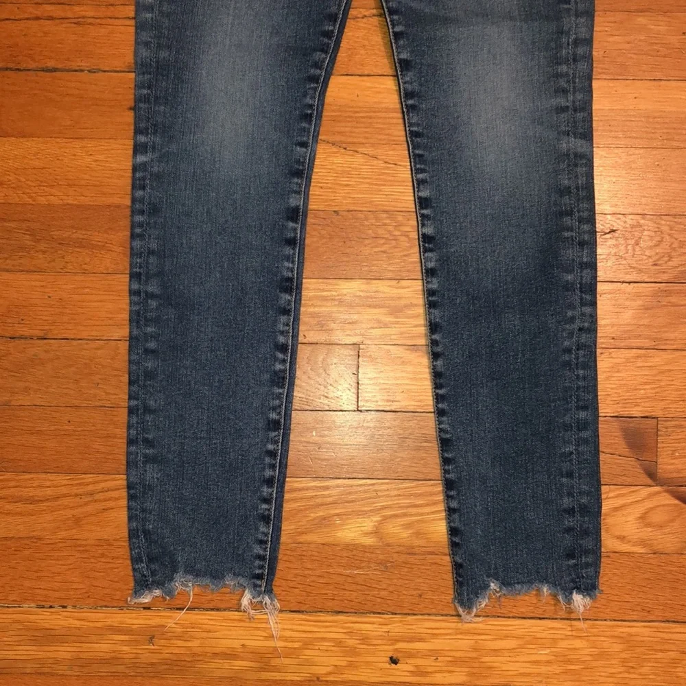 Adriano Goldschmied Farrah Skinny Ankle Raw Hem Jeans, size 25